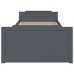vidaXL Cadru de pat cu sertare, gri închis, 90x200 cm, lemn de pin vidaXL Cadru de pat cu sertare, gri închis, 90x200 cm, lemn de pin