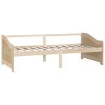 vidaXL Pat de zi cu 3 locuri, 90x200 cm, lemn masiv de pin vidaXL Pat de zi cu 3 locuri, 90x200 cm, lemn masiv de pin