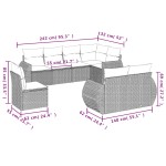 vidaXL Set mobilier de grădină cu perne, 8 piese gri deschis poliratan vidaXL Set mobilier de grădină cu perne, 8 piese gri deschis poliratan