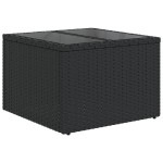 vidaXL Set mobilier de grădină cu perne, 9 piese, negru, poliratan vidaXL Set mobilier de grădină cu perne, 9 piese, negru, poliratan
