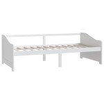 vidaXL Pat de zi cu 3 locuri, alb, 90x200 cm, lemn masiv de pin vidaXL Pat de zi cu 3 locuri, alb, 90x200 cm, lemn masiv de pin