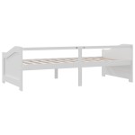 vidaXL Pat de zi cu 3 locuri, alb, 90x200 cm, lemn masiv de pin vidaXL Pat de zi cu 3 locuri, alb, 90x200 cm, lemn masiv de pin