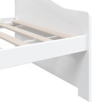 vidaXL Pat de zi cu 3 locuri, alb, 90x200 cm, lemn masiv de pin vidaXL Pat de zi cu 3 locuri, alb, 90x200 cm, lemn masiv de pin