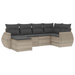 vidaXL Set canapele de grădină cu perne, 6 piese gri deschis poliratan vidaXL Set canapele de grădină cu perne, 6 piese gri deschis poliratan