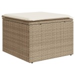 vidaXL Set canapele de grădină, 7 piese, cu perne, bej, poliratan vidaXL Set canapele de grădină, 7 piese, cu perne, bej, poliratan