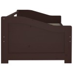 vidaXL Pat de zi cu 3 locuri, maro închis, 90x200 cm, lemn masiv pin vidaXL Pat de zi cu 3 locuri, maro închis, 90x200 cm, lemn masiv pin
