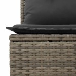 vidaXL Set mobilier de grădină cu perne, 8 piese gri deschis poliratan vidaXL Set mobilier de grădină cu perne, 8 piese gri deschis poliratan