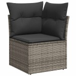 vidaXL Set mobilier de grădină cu perne, 8 piese gri deschis poliratan vidaXL Set mobilier de grădină cu perne, 8 piese gri deschis poliratan