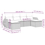 vidaXL Set canapele de grădină cu perne, 6 piese, bej, poliratan vidaXL Set canapele de grădină cu perne, 6 piese, bej, poliratan