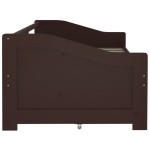 vidaXL Pat de zi, 3 locuri, sertare, maro închis, 90x200 cm, lemn pin vidaXL Pat de zi, 3 locuri, sertare, maro închis, 90x200 cm, lemn pin