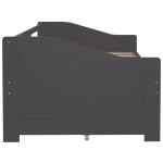 vidaXL Pat de zi cu 3 locuri cu sertare, gri, 90x200 cm lemn masiv pin vidaXL Pat de zi cu 3 locuri cu sertare, gri, 90x200 cm lemn masiv pin