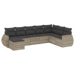 vidaXL Set mobilier de grădină cu perne, 8 piese gri deschis poliratan vidaXL Set mobilier de grădină cu perne, 8 piese gri deschis poliratan