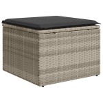vidaXL Set mobilier de grădină cu perne, 8 piese gri deschis poliratan vidaXL Set mobilier de grădină cu perne, 8 piese gri deschis poliratan