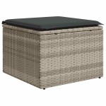 vidaXL Set canapele de grădină cu perne, 9 piese gri deschis poliratan vidaXL Set canapele de grădină cu perne, 9 piese gri deschis poliratan