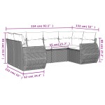 vidaXL Set mobilier de grădină cu perne, 6 piese, negru, poliratan vidaXL Set mobilier de grădină cu perne, 6 piese, negru, poliratan