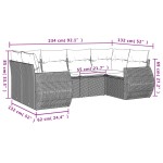 vidaXL Set mobilier de grădină cu perne, 6 piese, negru, poliratan vidaXL Set mobilier de grădină cu perne, 6 piese, negru, poliratan