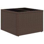 vidaXL Set canapele de grădină cu perne, 10 piese, maro, poliratan