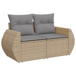 vidaXL Set canapele de grădină cu perne, 10 piese, bej, poliratan vidaXL Set canapele de grădină cu perne, 10 piese, bej, poliratan