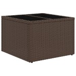vidaXL Set canapele de grădină cu perne, 10 piese, maro, poliratan