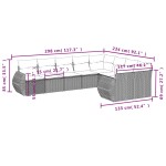 vidaXL Set canapele de grădină, 9 piese, cu perne, gri, poliratan vidaXL Set canapele de grădină, 9 piese, cu perne, gri, poliratan