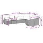 vidaXL Set canapele de grădină cu perne, 9 piese gri deschis poliratan vidaXL Set canapele de grădină cu perne, 9 piese gri deschis poliratan