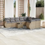 vidaXL Set canapele de grădină cu perne, 10 piese, bej, poliratan vidaXL Set canapele de grădină cu perne, 10 piese, bej, poliratan