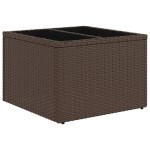 vidaXL Set canapele de grădină cu perne, 10 piese, maro, poliratan