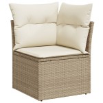 vidaXL Set canapele de grădină cu perne, 10 piese, bej, poliratan vidaXL Set canapele de grădină cu perne, 10 piese, bej, poliratan