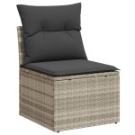 vidaXL Set canapele de grădină cu perne 10 piese gri deschis poliratan vidaXL Set canapele de grădină cu perne 10 piese gri deschis poliratan
