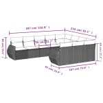 vidaXL Set canapele de grădină cu perne, 10 piese, negru, poliratan vidaXL Set canapele de grădină cu perne, 10 piese, negru, poliratan