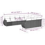 vidaXL Set canapele de grădină cu perne, 10 piese, negru, poliratan vidaXL Set canapele de grădină cu perne, 10 piese, negru, poliratan