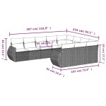 vidaXL Set canapele de grădină cu perne 10 piese gri deschis poliratan vidaXL Set canapele de grădină cu perne 10 piese gri deschis poliratan