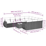 vidaXL Set canapele de grădină cu perne, 11 piese, gri, poliratan vidaXL Set canapele de grădină cu perne, 11 piese, gri, poliratan