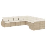 vidaXL Set canapele de grădină cu perne, 10 piese, bej, poliratan vidaXL Set canapele de grădină cu perne, 10 piese, bej, poliratan