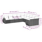 vidaXL Set canapele de grădină cu perne, 10 piese, bej, poliratan vidaXL Set canapele de grădină cu perne, 10 piese, bej, poliratan