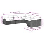 vidaXL Set canapele de grădină cu perne, 10 piese, bej, poliratan vidaXL Set canapele de grădină cu perne, 10 piese, bej, poliratan