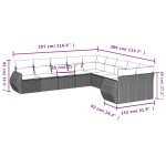 vidaXL Set canapele de grădină cu perne 10 piese gri deschis poliratan vidaXL Set canapele de grădină cu perne 10 piese gri deschis poliratan