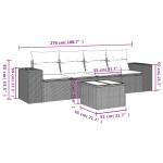 vidaXL Set canapele de grădină cu perne, 5 piese, bej, poliratan