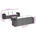 vidaXL Set canapele de grădină, 7 piese, cu perne, gri, poliratan vidaXL Set canapele de grădină, 7 piese, cu perne, gri, poliratan