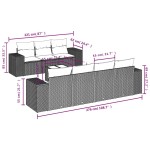 vidaXL Set mobilier de grădină cu perne, 8 piese gri deschis poliratan vidaXL Set mobilier de grădină cu perne, 8 piese gri deschis poliratan