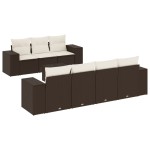 vidaXL Set canapele de grădină cu perne, 8 piese, maro, poliratan vidaXL Set canapele de grădină cu perne, 8 piese, maro, poliratan