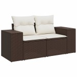 vidaXL Set canapele de grădină cu perne, 8 piese, maro, poliratan vidaXL Set canapele de grădină cu perne, 8 piese, maro, poliratan