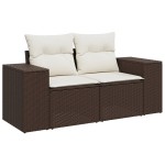 vidaXL Set canapele de grădină cu perne, 9 piese, maro, poliratan vidaXL Set canapele de grădină cu perne, 9 piese, maro, poliratan