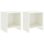 vidaXL Noptiere, 2 buc., alb, 35 x 30 x 40 cm, lemn masiv de pin