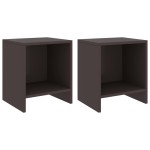 vidaXL Noptiere, 2 buc., maro închis, 35 x 30 x 40 cm, lemn masiv pin vidaXL Noptiere, 2 buc., maro închis, 35 x 30 x 40 cm, lemn masiv pin