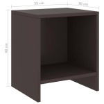 vidaXL Noptiere, 2 buc., maro închis, 35 x 30 x 40 cm, lemn masiv pin vidaXL Noptiere, 2 buc., maro închis, 35 x 30 x 40 cm, lemn masiv pin