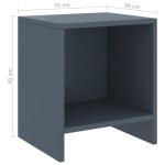 vidaXL Noptiere, 2 buc., gri deschis, 35 x 30 x 40 cm, lemn masiv pin vidaXL Noptiere, 2 buc., gri deschis, 35 x 30 x 40 cm, lemn masiv pin