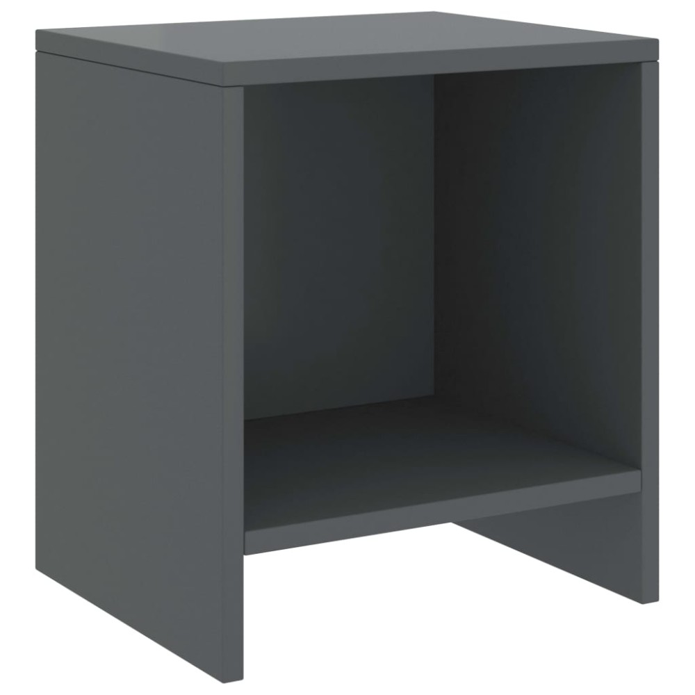 vidaXL Noptiere, 2 buc., gri închis, 35 x 30 x 40 cm, lemn masiv pin