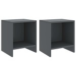 vidaXL Noptiere, 2 buc., gri închis, 35 x 30 x 40 cm, lemn masiv pin vidaXL Noptiere, 2 buc., gri închis, 35 x 30 x 40 cm, lemn masiv pin