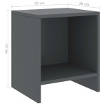 vidaXL Noptiere, 2 buc., gri închis, 35 x 30 x 40 cm, lemn masiv pin vidaXL Noptiere, 2 buc., gri închis, 35 x 30 x 40 cm, lemn masiv pin